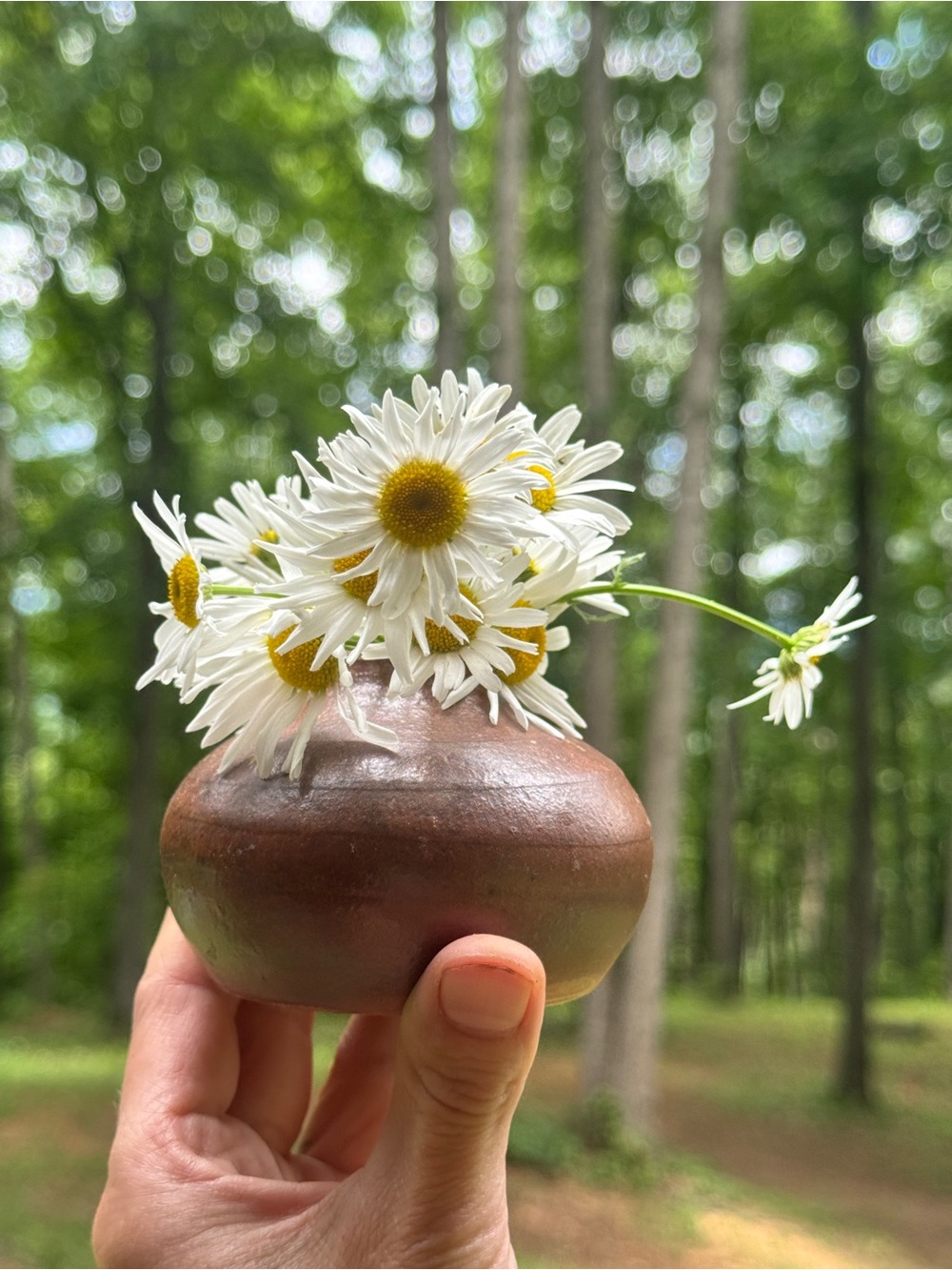 Handmade stoneware bud vase